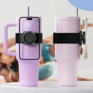 Mobile Phone Holder Wrist Strap Multifunctional Water Cup Cell Phone Stand Running Phone Holder Arm Strap for Stanley Cup